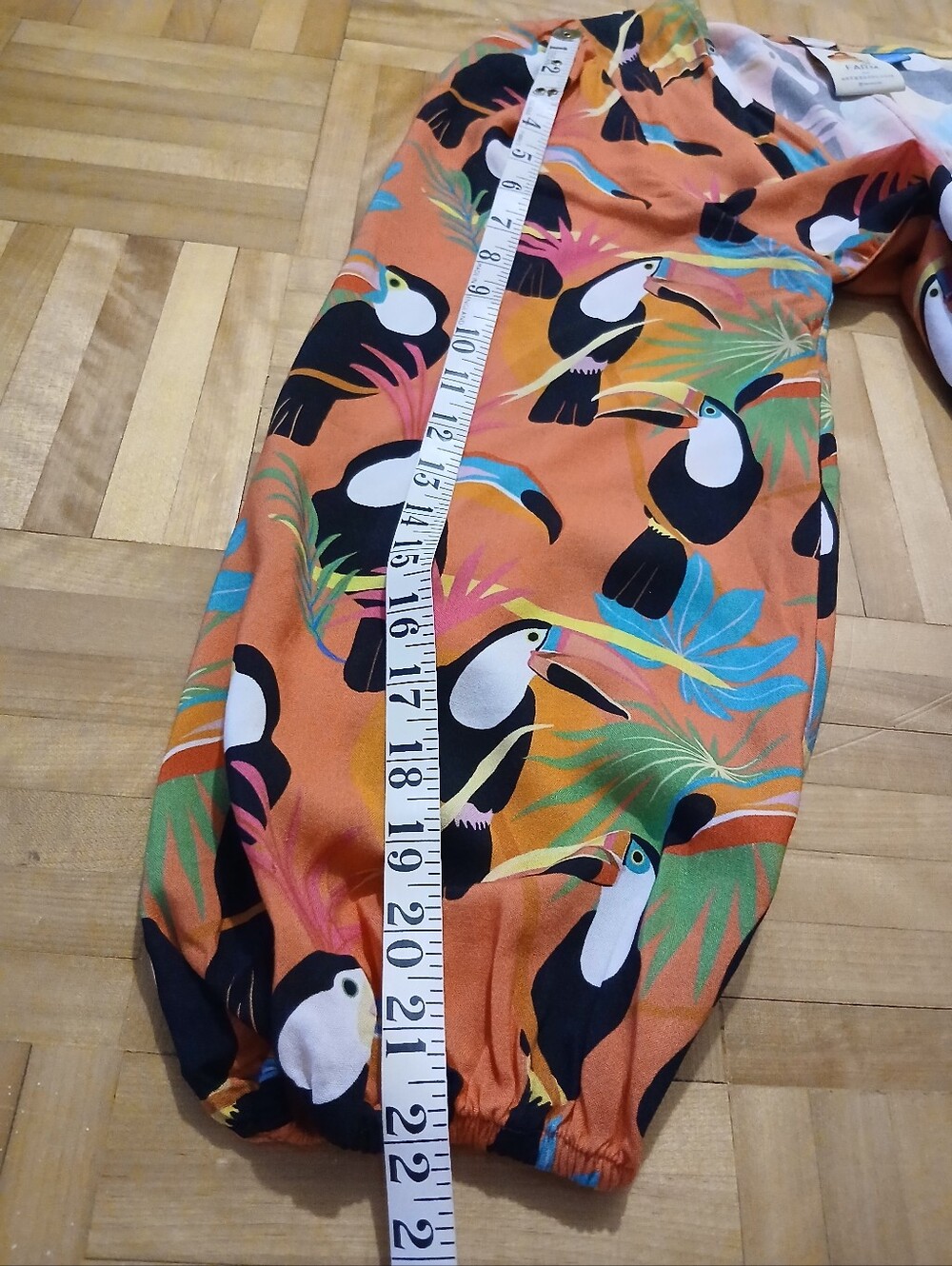 FARM RIO Colorful Women's Top with Toucan Print,size S - Picture 10 of 11